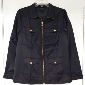 Tommy Hilfiger Women's raincoat long sleeve jacket.